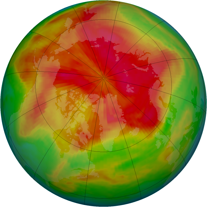 Arctic ozone map for 08 April 1988